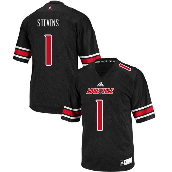 Men Louisville Cardinals #1 Howard Stevens College Football Jerseys Sale-Black
